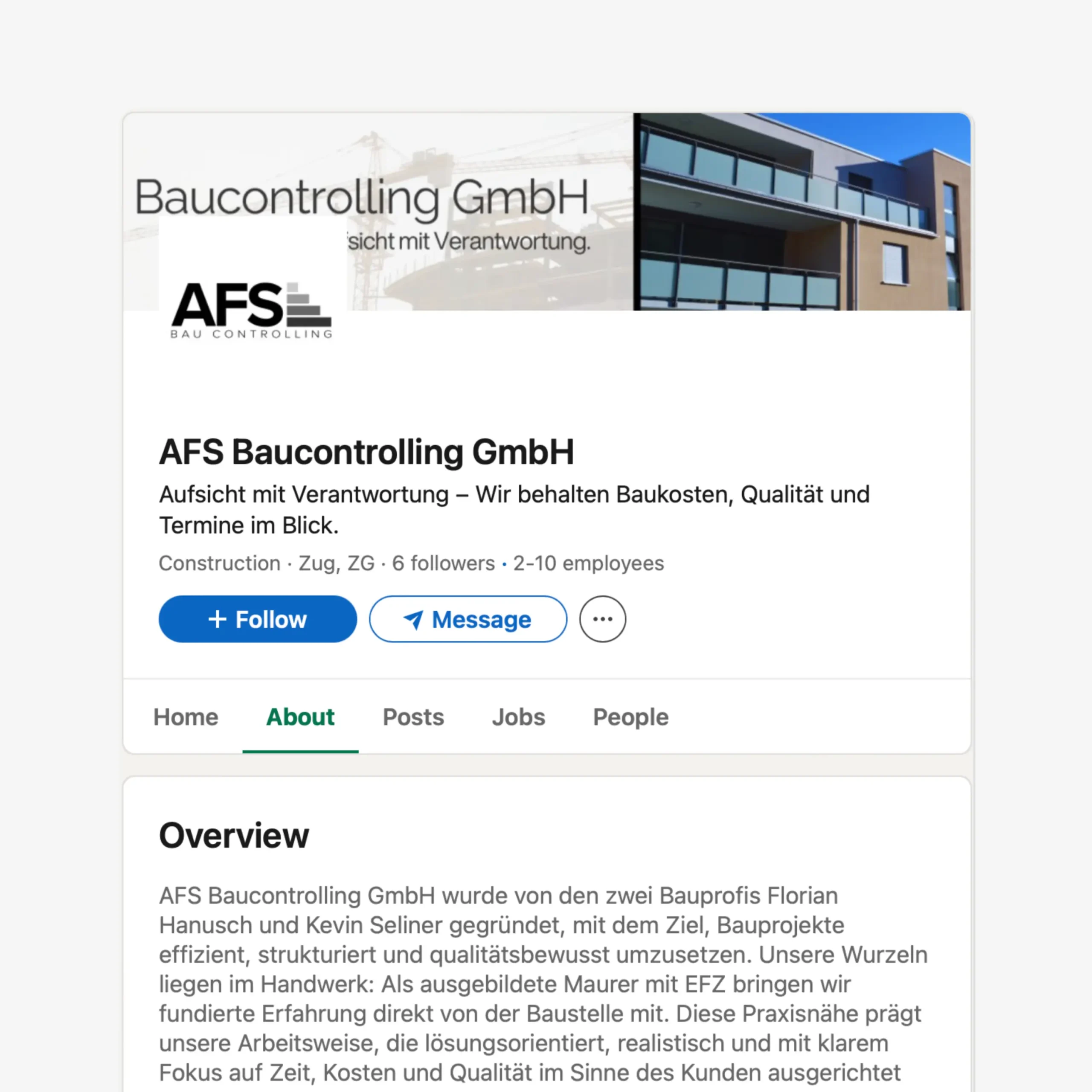 LinkedIn Business Profil