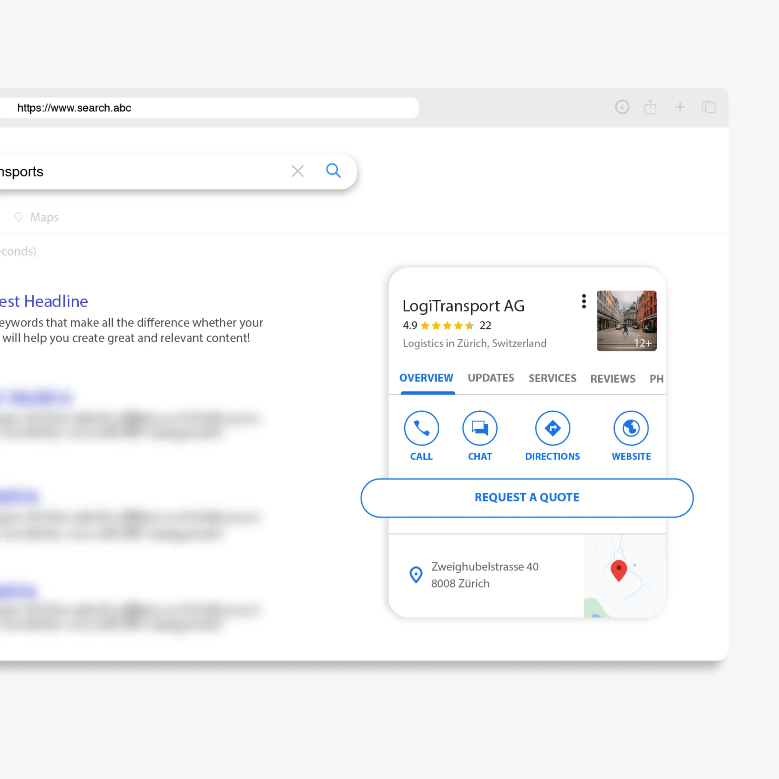 google business profil transport logistik