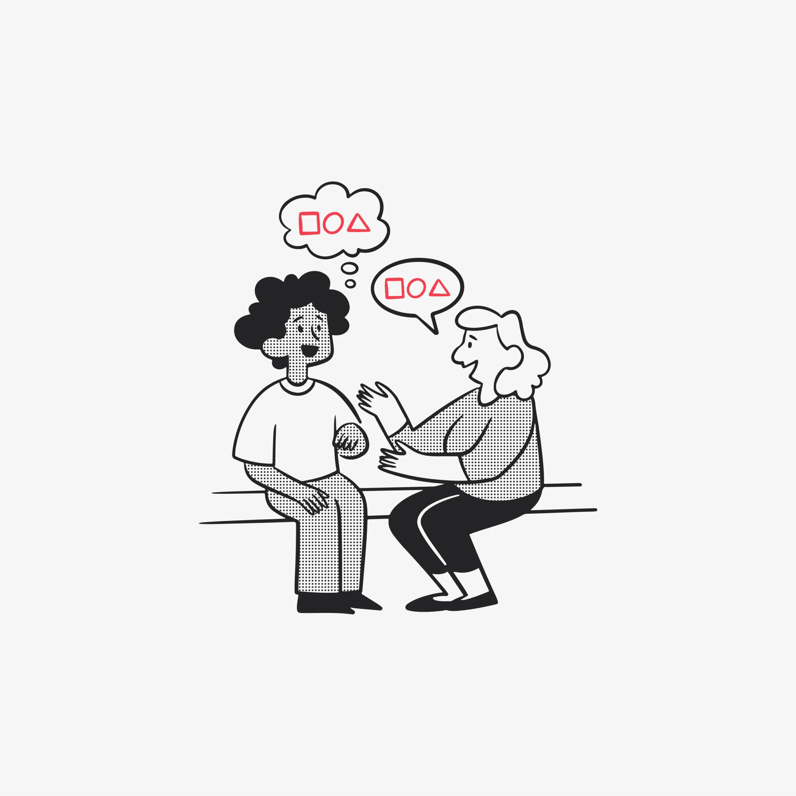 gegenseitiges verstaendnis illustration